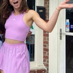 Alo Lavender Varsity Tennis Skirt